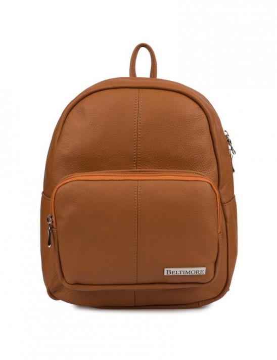 Plecak damski skórzany klasyczny duży skóra naturalna rudy Beltimore R33