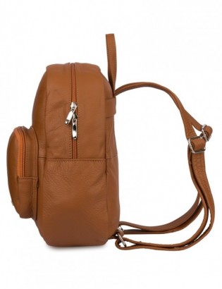 Plecak damski skórzany klasyczny duży skóra naturalna rudy Beltimore R33 - zdjęcie 4