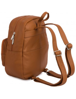 Plecak damski skórzany klasyczny duży skóra naturalna rudy Beltimore R33 - zdjęcie 6