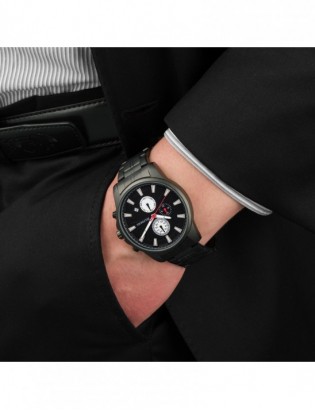 Zegarek męski bransoleta duży solidny z datownikiem czarny premium Beltimore BT04 - zdjęcie 2