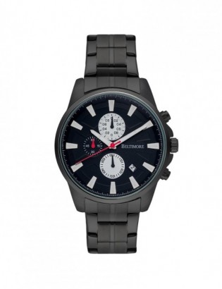 Zegarek męski bransoleta duży solidny z datownikiem czarny premium Beltimore BT04 - zdjęcie 6