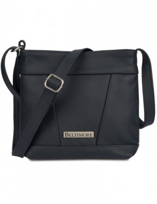 Torebka damska skórzana listonoszka mała premium klasyczna szara Beltimore L58 - zdjęcie 1