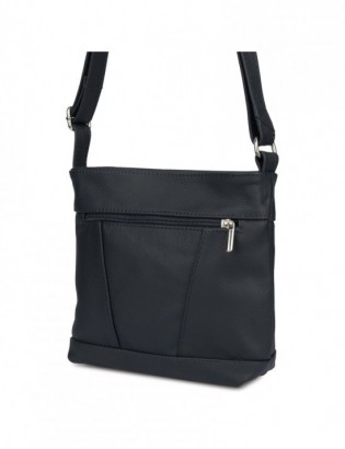 Torebka damska skórzana listonoszka mała premium klasyczna szara Beltimore L58 - zdjęcie 4