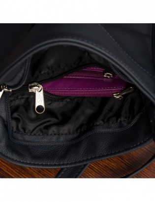 Torebka damska skórzana listonoszka mała premium klasyczna szara Beltimore L58 - zdjęcie 7