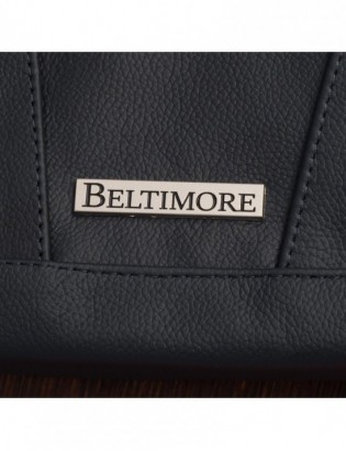 Torebka damska skórzana listonoszka mała premium klasyczna szara Beltimore L58 - zdjęcie 9