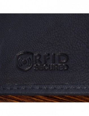 Męski portfel skórzany klasyczny duży pionowy granatowy skóra nat Beltimore K47 - zdjęcie 7